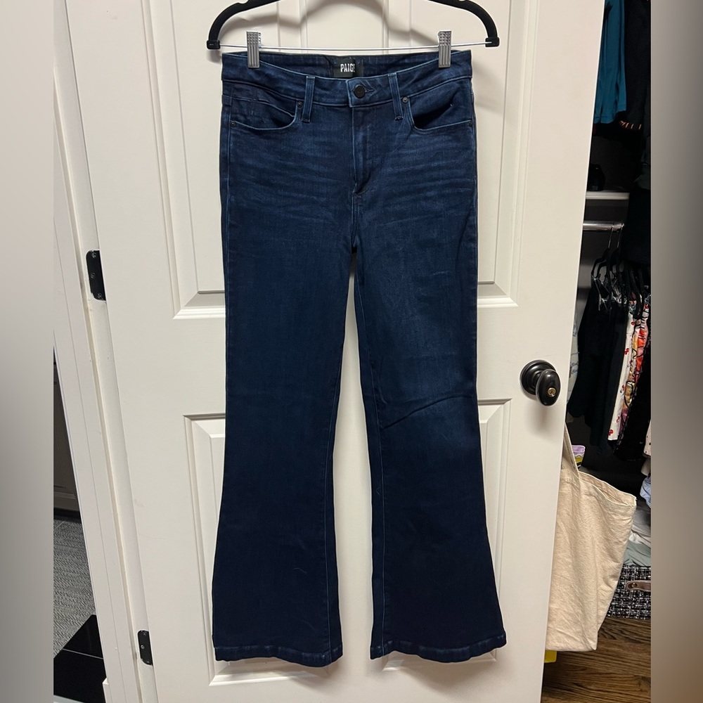 PAIGE Genevieve High Rise Slim Flare Denim Jeans